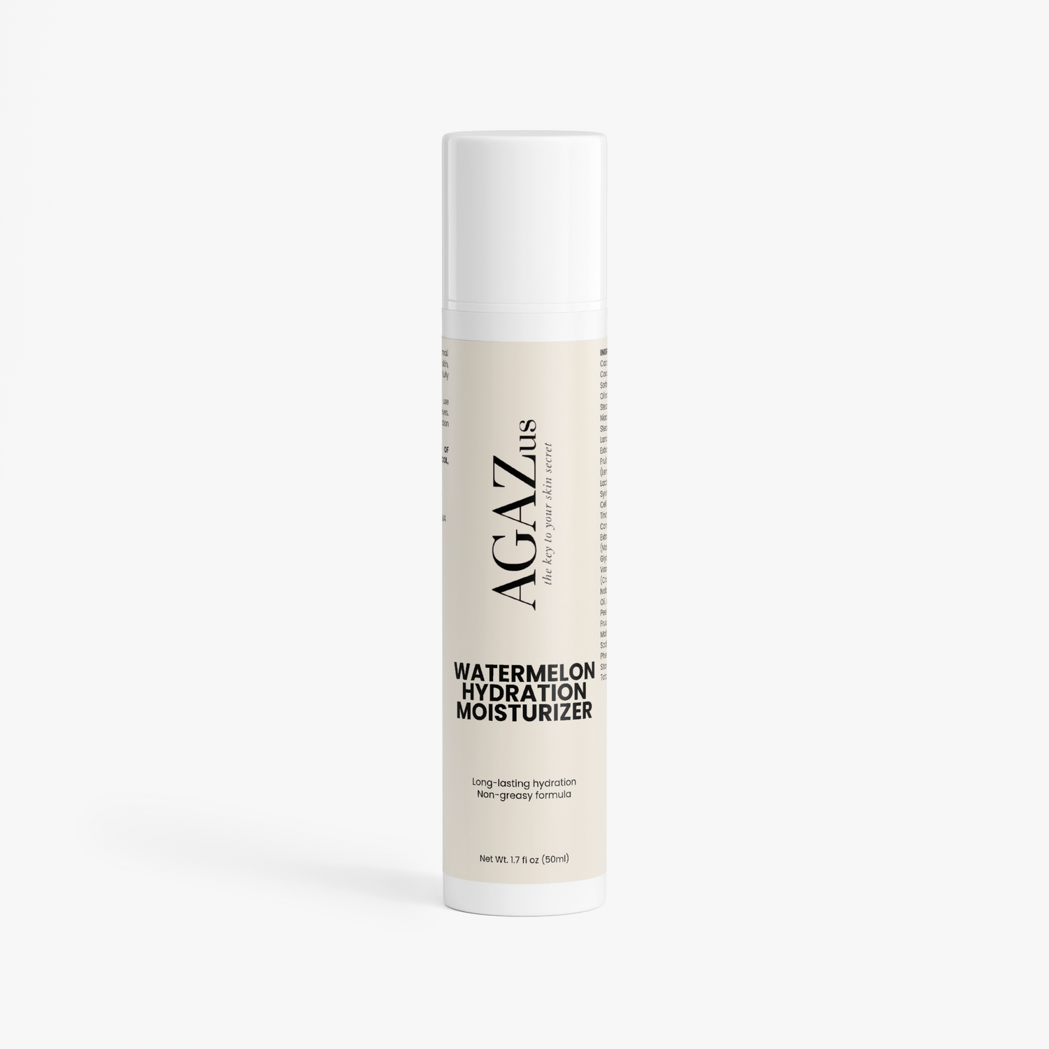 Watermelon Hydration Moisturizer jar featuring a fresh, light pink gel-cream texture indicative of its hydrating and cooling properties.